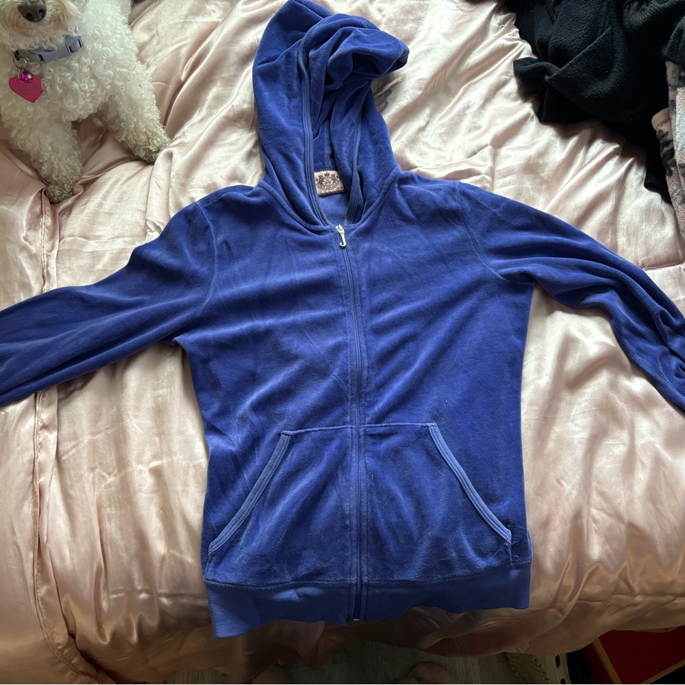 juicy couture blue zip up.